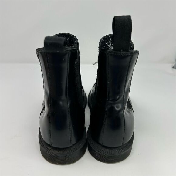 Dr. Martens Flora Smooth Black Leather Chelsea Boots Size 7 Slip-On Design - Picture 9 of 15